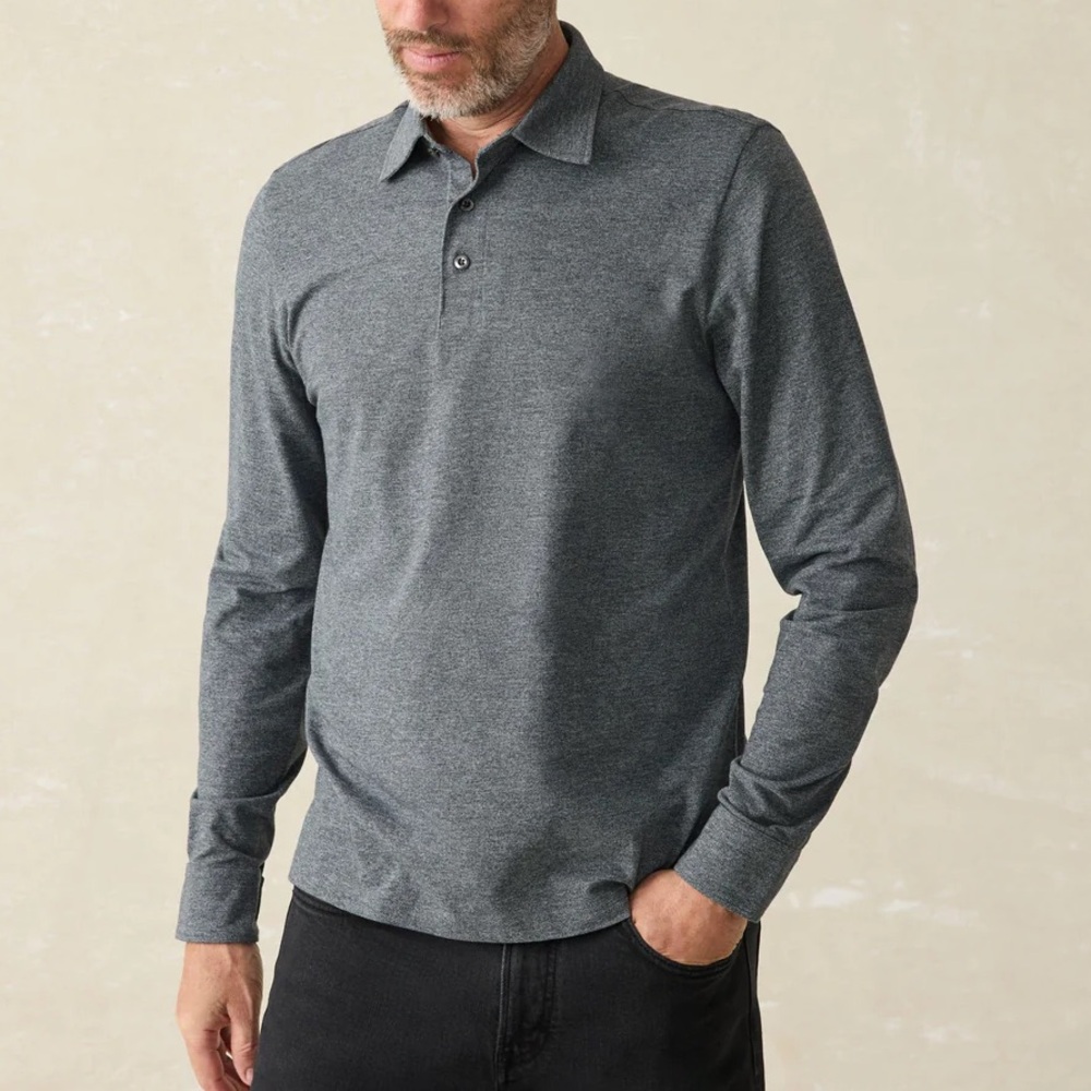 Faherty men’s long sleeve polo - Picture 5 of 5